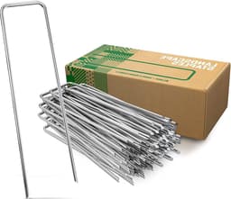 Stevige Stalen Grondankers (Set van 250) Voor Onkruidmat Tuinmat Schutting & Camping - 150 mm Lang 25 mm Breed Ø 3 mm — thumbnail 1