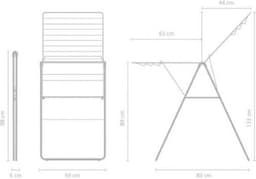 Brabantia HangOn Droogrek 20m - Inklapbaar Wasrek - Matt Black — thumbnail 2