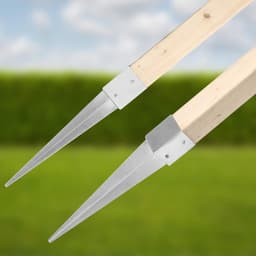 Inslagbodemhuls 61 x 61 mm lengte 750 mm - paaldrager - thermisch verzinkt - grondanker - staal — thumbnail 5