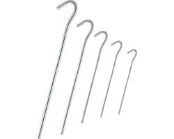 Anti-ROST tentharingen 4 mm - lengte 200 mm - rond profiel - gegalvaniseerd staal - tenten - camping (50)