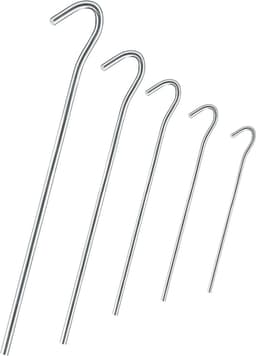 Anti-ROST tentharingen 4 mm - lengte 200 mm - rond profiel - gegalvaniseerd staal - tenten - camping (50) — thumbnail 1