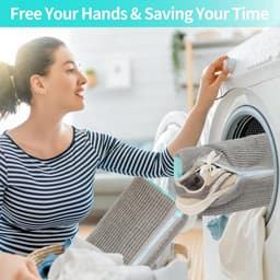 2-Pack wasmachine schoenveters, herbruikbare schoenreinigingszak, wasmachine schoenzak, sneaker mesh waszak voor wasmachine en droger (grijs) — thumbnail 5
