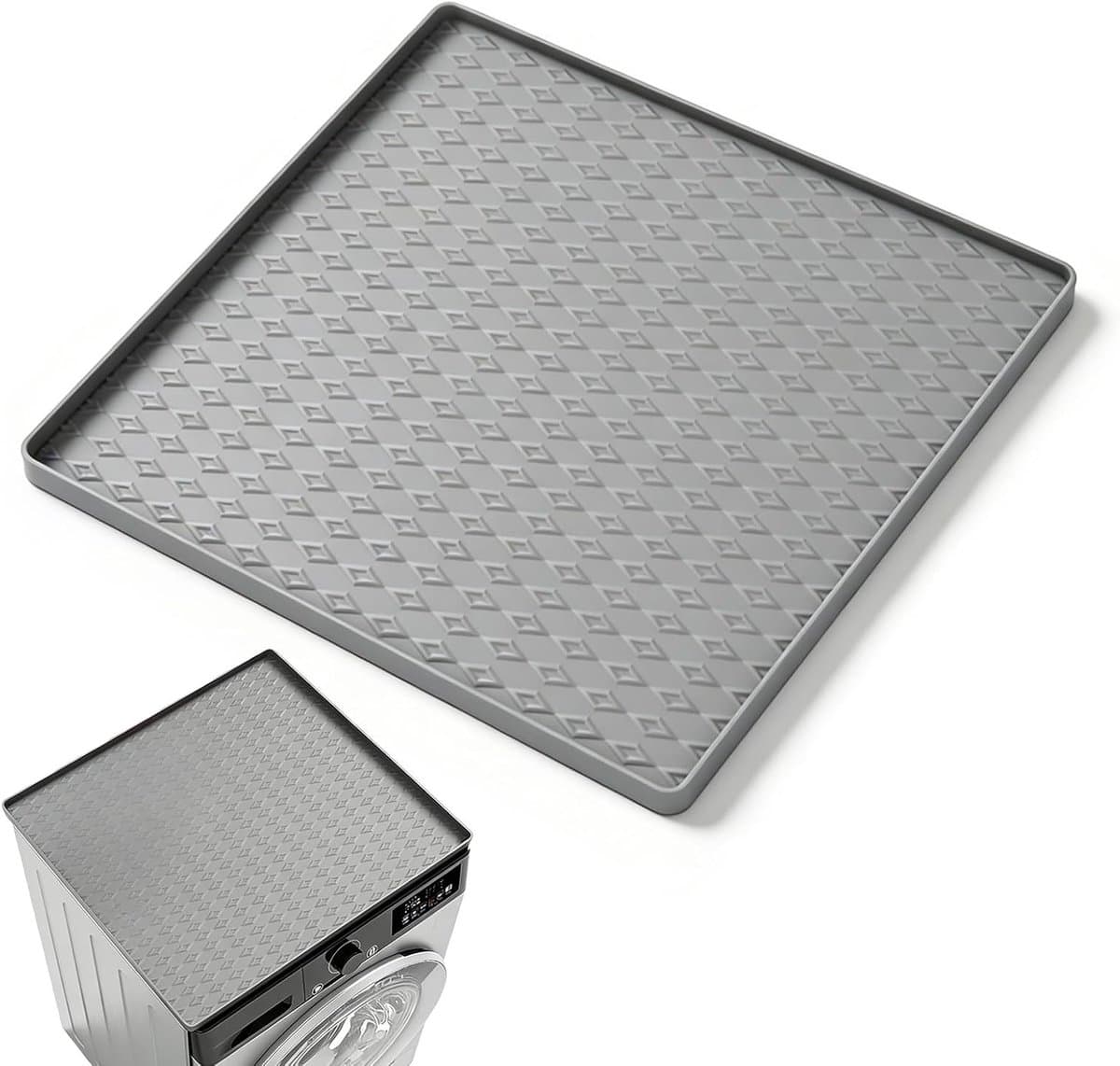 Waterdichte antislip vloermat 60 x 60 cm voor koelkast, wasmachine en gootsteen, siliconen lekbak voor huishoudelijke apparaten — afbeelding 1