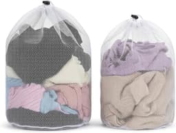 Herbruikbare wasnetten voor wasmachine, 2 stuks met koordstopper, ideaal voor ondergoed, babykleding en sokken (30 x 40 cm, 40 x 50 cm) — thumbnail 1