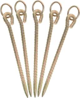 Hondenanker met Oog - Grondpen Anker - Huisdier Vastzetten - Weerbestendige Constructie - 23 cm - Goudkleurig — thumbnail 1