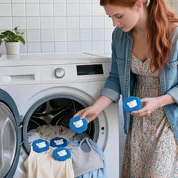 Dierenhaarverwijderaar Wasmachine - Wasvanger Pluisjes - Kleding Verzorgen - Herbruikbaar Berendesign - 5 Stuks - Blauw — thumbnail 5