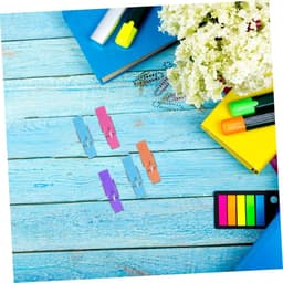 Houten Klemmetjes - Decoratieve Speldjes - Foto's Bevestigen - 2-in-1 Ontwerp - 50 Stuks - Multicolor — thumbnail 3