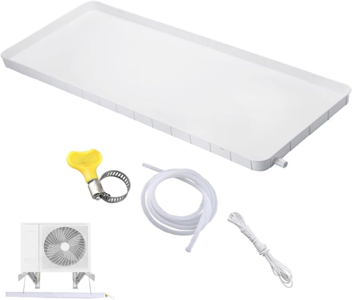 Opvangbak Wasmachines - Afvoerpan Apparaten - Vocht Opvangen - Eenvoudige Installatie - 36 x 17.7 Inch - Wit — afbeelding 1