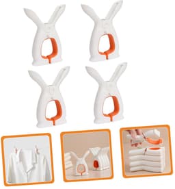 carmdering - Dekenklemmen - Waslijnklemmen - Windbestendige Klemmen - Set van 4, kunststof, sterke grip, lichtgewicht - Voor dekens, handdoeken, kleding, sjaals, hoeden, strandlakens - Perfect voor buitenlijnen en reizen - Oranje — thumbnail 2