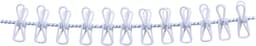 Waslijn met Clips - Reiswaslijn Campingwaslijn - Kleding Drogen - Elastisch Ontwerp - 180 cm - Wit — thumbnail 1