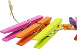 Houten Clips - Kleine Knijpers - Foto Decoratie - Natuurlijk Materiaal - 10 Stuks - Gekleurd — thumbnail 1