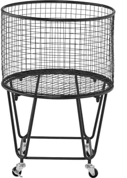 VEVOR Wasmand, Ronde Wasmand met 360° Zwenkwielen, 40 Liter Inhoud, 27 Kg Draagvermogen, Koolstofstalen Boodschappenmand voor Wasgoed, Boodschappen, Kamperen, Bagage, Wassorteerder, Wasmand — thumbnail 1