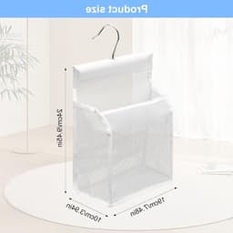 Set van 2 Kledingknijperzakken met Haken, Flexibele Hangorganizer voor Badkamer, Keuken en Kamperen, Opbergtas voor Kledingknijpers en Reisaccessoires — thumbnail 5