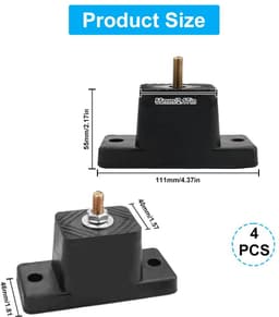 Allecto Plus - 4 stuks Airconditioning Trillingsdemper Rubber Lagers — thumbnail 2