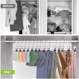 NTHProducts - Washaak - Rvs Haken - Ideaal voor Organisatie - Zwart - Kledingclips - Voor Trousers, Schoenen en Handdoeken - 8 Stuks — thumbnail 2