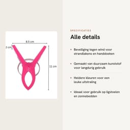 Dailygoods- Strandlaken Knijpers 8 Stuks - Kunststof Klemmen - Zonnebed Klemmen - Tafelkleed Klemmen - Kamperen - Sterk en Duurzaam — thumbnail 5