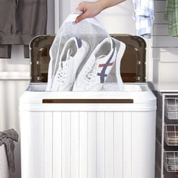 Dailygoods- Schoenwaszak Grote Honingraat - Waszakken voor Schoenen - Waszak voor Sneakers - Wasnet - Rits en Riem - 118 cm Lang — thumbnail 3
