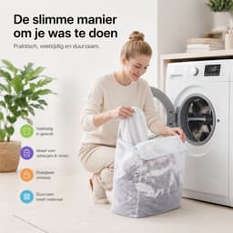 BOTC Waszakken - Wasnetten met handvat - 1 Set van 2 - 40x50cm - Bescherm je Wasgoed en Wasmachine - Wit — thumbnail 5