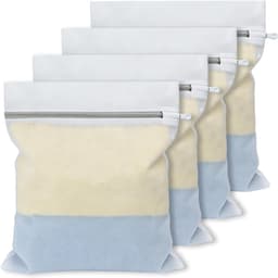 Set van 4 robuuste wasnetten voor wasmachine met verborgen ritssluitingen, ideaal voor overhemden, beha's en babykleding (30 x 40 cm) — thumbnail 1