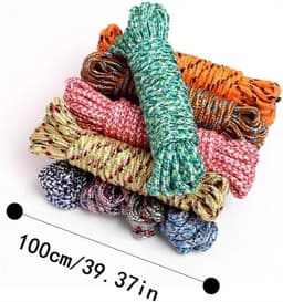 Waslijn Touw - Kledinglijn Outdoor - Buiten Drogen - Windproof Slipvast - 30 Meter - Nylon — thumbnail 5
