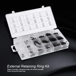 Allecto - E-Clip Bevestigingsring Set - 300-delige Set - Diverse Maten - Zwart - Bevestigingsmaterialen - Voor Klussen - Geschikt voor Diverse Toep... — thumbnail 5