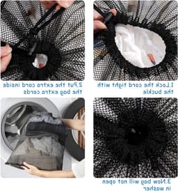 Extra grote wasnetzakken 70x90cm - 2 stuks, stevig en ideaal voor kleding, lingerie en delicate was in de wasmachine — thumbnail 2