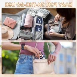 Grote Waszak voor Reizen en Kamperen - Herbruikbare Waterdichte Waszak met Rits voor Vuile Kleding en Studentenhuis — thumbnail 5