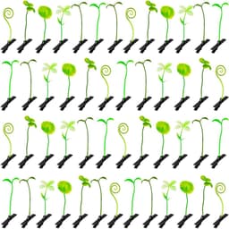 50 stuks spruitclips klein gras haarspeldjes bonenstijl plant haarspelden spruit haarclips haaraccessoires cadeau voor vrouwen meisjes kinderen feest school (gras) — thumbnail 1