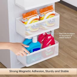 Magnetisch rek voor wasmachine, wasruimte, magnetische organizer voor wasmachine, opbergrek voor wasmachine, magnetisch opbergrek voor koelkast — thumbnail 2