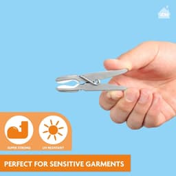 Wasknijpers - Klemmen - Was ophangen - Soft Grip - 60 stuks - Grijs/wit — thumbnail 2
