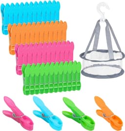 Wasknijpers set - Kleding klemmen - Kleding drogen - Windbestendig sterk - 48 stuks - Gekleurd — thumbnail 1