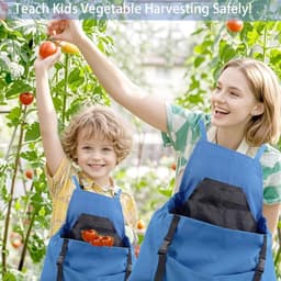 Tuinierschort met Zakken - Oogstzak Plukzak - Fruit Bessen Oogsten - Duurzaam Oxford Materiaal — thumbnail 3