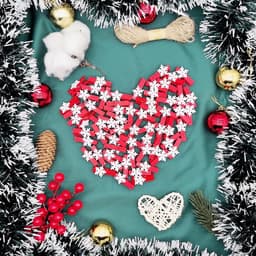 Mini Houten Knijpers - Decoratie Clips - Foto Ophangen - Met Jute Touw - 50 Stuks - Wit Hart Ster — thumbnail 4