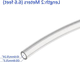 Pneumatische Slang voor Luchtcompressor - PU Buizen voor Water en Vloeistofoverdracht (6mm ID x 8mm OD, 2 Meter, Duidelijk) — thumbnail 2