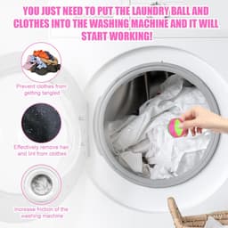 Dailygoody - Huisdierhaarverwijderingsballen - Pluizenvanger voor Wasgoed - 12 Stuks van 4cm - Herbruikbaar en Zacht - Geschikt voor Honden en Katten ... — thumbnail 4