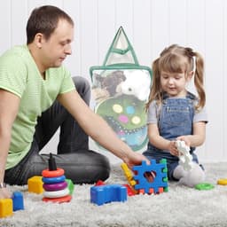 Opvouwbare wasmand voor kinderen in klein formaat - Groen - Wandmonteerbaar - Polyester - Ideaal voor kinderzitje, speelgoed en wasopslag — thumbnail 4