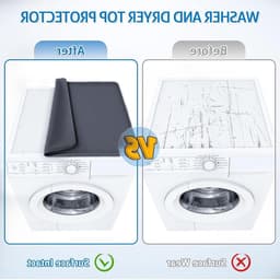 Verhoogde Koelkastmat 65 x 60 cm van Siliconen - Vloermat voor Koelkast, Wasmachine en Wijnkast, Lekbak en Vloerbescherming (Zwart) — thumbnail 2
