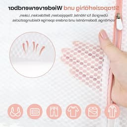 Set van 6 Grote Wasnetten voor de Wasmachine, Diverse Maten, Ideaal voor Fijne Was, Ondergoed, Sokken en Kleding met Rits — thumbnail 5