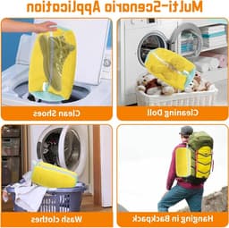 Dikke, herbruikbare waszak voor bh's en schoenen - Beschermnet met rits voor sokken en delicate was — thumbnail 4