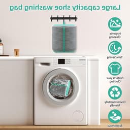 XL Schoenwaszak met Extra Reinigingsvak voor Zolen - Ideaal voor Sneakers en Schoenen, Versterkte Ritssluiting, Wasnet voor Veilig Wassen — thumbnail 3