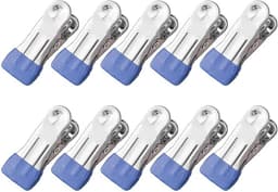 Wasknijpers - Kledingklemmen - Kleding Drogen - Roestvrij Staal - 50 Stuks - Donkerblauw — thumbnail 1