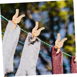 Grote houten wasknijpers, jumbo wasknijpers voor handdoeken en knutselprojecten, antislip grip en duurzame houtstructuur voor binnen en buitengebruik — thumbnail 3