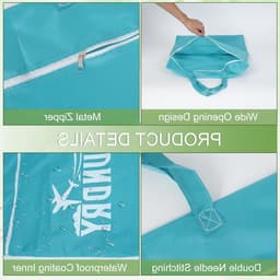 Reiswaszakken Set van 2, Ideaal voor Zwemkleding, Sportkleding en Vuilwas met Rits voor Thuis en Vakantie, Blauw en Zwart — thumbnail 5