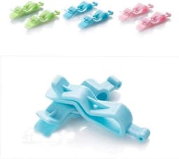 Afvalzak Klemmen - Prullenbak Clips - Keuken Organiseren - Speciaal Notch Ontwerp - 6 Stuks - Willekeurige Kleuren — thumbnail 3