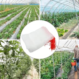 Fruit Bescherm Zakken - Kweekzakken Nylon - Tuin Bescherming - Met Trekkoord - 25x15cm 50 Stuks - Groen — thumbnail 2