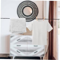Verstelbare Waslijn - Reis Waslijn - Drogen Kleding - Met Zuignap Haak - 6 Stuks - Zwart Wit — thumbnail 4