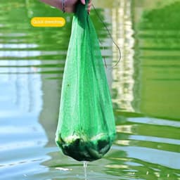 Visnetzak - Vangnet Tas - Vissen en Outdoor - Snelle Waterafvoer - 150 x 70 cm - Groen — thumbnail 5