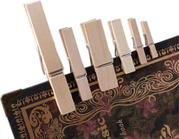 Houten wasknijpers - Kledingknijpers Fotoklemmen - Foto's ophangen - Veilige grip - 3 cm - Houtkleur — thumbnail 2