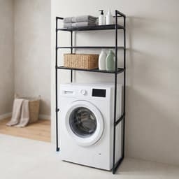 Cheqo® Opbergrek voor boven Wasmachine - Wasmachine Ombouw Rek - Wasmachine Rek - Wasrek - Badkamerrek - Toiletrek - Opbergrek boven Toilet - Wasruimte Organizer - Wasmachine Organizer - Wasmachinekast - Opbergrek Wasmiddel - Wasmachine Meubel — thumbnail 1