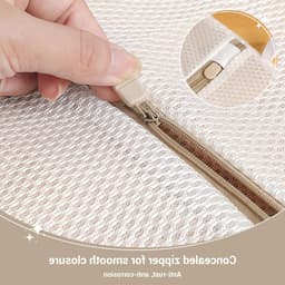 Set van 6 dubbele, verdikte fijnmazige waszakken met rits voor kleding, ondergoed en accessoires — thumbnail 4